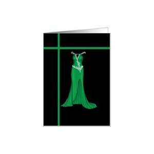  Green Formal Dress   Note Cards   Blank Cards Card Health 