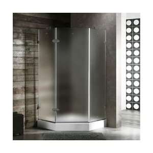   Frameless Neo Angle 36 x 36 Clear Glass Shower Enclosure Chrome