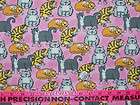 OOP JOANN GREAT PLAYFUL CATS WITH BALLS OF YARN ON PINK FLANNEL 1 YARD