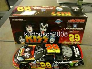 Kevin Harvick Autographed KISS 1/24 signed #29 RARE   