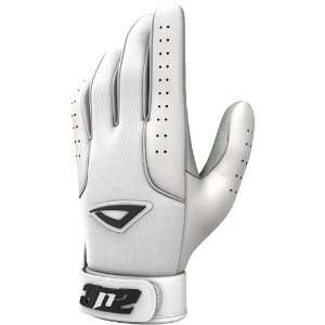 3N2 Sheepskin Leather Pro Bat Gloves White/White WHITE/WHITE   3810 