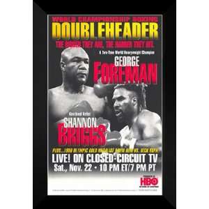  George Foreman vs. Briggs 27x40 FRAMED Boxing Poster