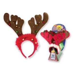   Rudolph Flashing/Jingling Holiday Antler Headbands