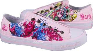 Womens Ed Hardy Lowrise 100 Koi Mermaid Baby Pink Shoes  