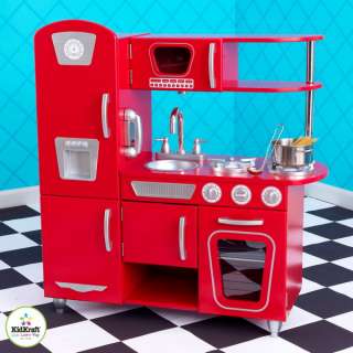 New Huge Red Retro Pretend Play Kitchen Toy Set Kids Playset KidKraft 