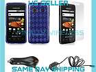 Purple Checker TPU Candy Case+LCD Cover+Home+Car Chargers Samsung 