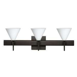   Bath Vanity Finish Bronze, Glass Shade Carrera