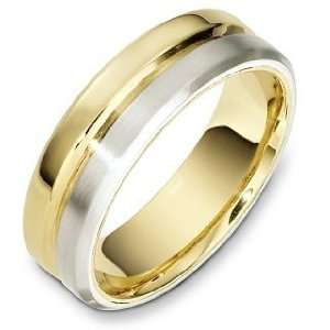  14 Karat Yellow Gold & Titanium Wedding Band Ring   4.75 Jewelry