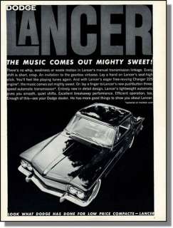 1961 Dodge Lancer   Charger 225 Engine, Print Ad  