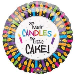    Birthday Candle Colorful Cake 18 Mylar Balloon