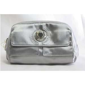  Botkier Gemma Small Cosmetic Silver Makeup Bag Beauty