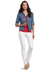 Calvin Klein Jeans Womens Petite Chambray Denim Jacket