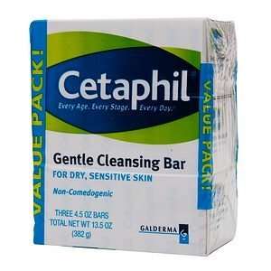  Cetaphil Gentle Cleansing Bar Value Pack, 3 ea Beauty