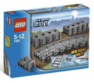 Lego City 7499 Flexible & Straight Train Tracks NEW  