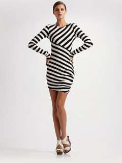 Diane von Furstenberg   Row Stripe Nautical Jersey Dress    