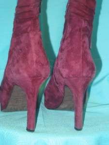 BANANA REPUBLIC PURPLE SUEDE LEATHER ANKLE BOOTS SIZE 6 M  