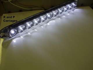 15 inch 11 LED Slim Line White Back up light Solar  
