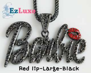 ICED NICKI MINAJ Barbie Pendant Ladies Hip Hop Necklace  