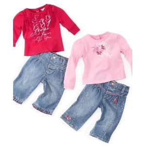  Guess? Baby Girl My First Denim Set Red 3 6 months Baby