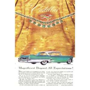   Cadillac Motor Car Turquoise Eldorado Harry Winston Original Print Ad