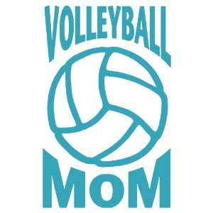  Volleyball Mom Large 10 Tall TEAL vinyl window decal 