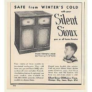   Gas Oil Heater Chippendale Cabinet Print Ad (49735)