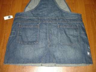 NEW Gap Blue Jean Pencil Skirt Jumper Dress Frayed Hem Womens Size XXL 