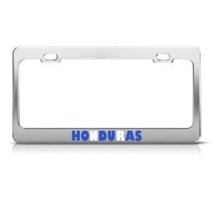  Honduras Flag Country license plate frame Stainless Metal 