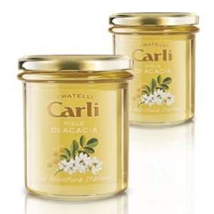 Carli Acacia Honey. Two 350 gram jars.  Grocery & Gourmet 
