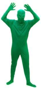 Mens Adult Funny GREEN MAN Bodysuit Spandex Costume  