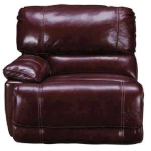  St. Malo Burgundy Leather Left Arm Facing Power Recliner 