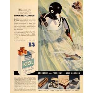   Kool Willy Cigarettes Penguin   Original Print Ad