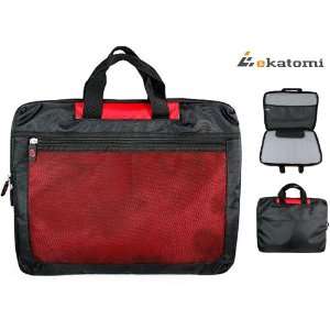 Red Laptop Bag for 12.1 HP tm2 2057sb Touch Smart Tablet Netbook + An 