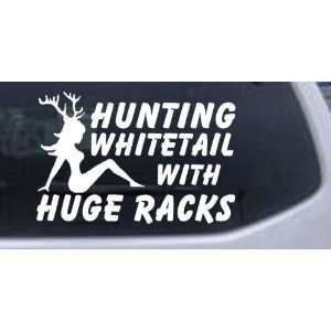 Hunting Whitetail With Huge Racks Decal Hunting And Fishing Car Window 