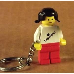 Vintage Collectible Girl Lego Figure Keychain Key Ring from Early 80s