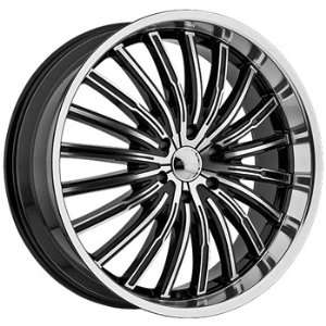 Panther Spyder 20x8.5 Machined Black Wheel / Rim 5x120 with a 35mm 