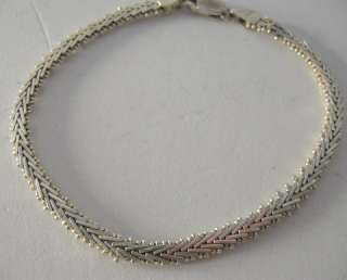   Brutalist STERLING Chain Link Bracelet Mexican Silver 7 3/4  