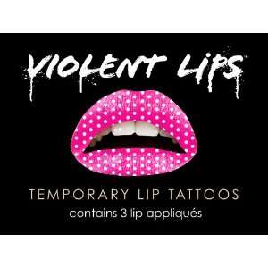  Violent Lips   The Pink Polka   Set of 3 Temporary Lip 