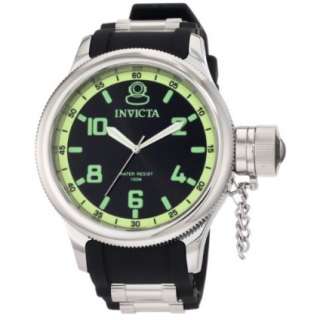 Invicta Mens 1433 Russian Diver Black Dial Rubber Watch   designer 