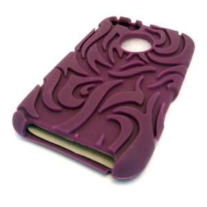  Apple iPOD TOUCH ITOUCH PURPLE TRIBAL SOFT SILICONE 2nd 