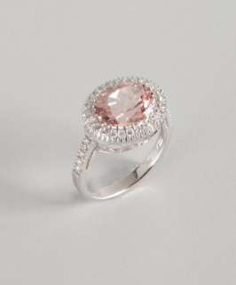 Armadani morganite and diamond oval ring  