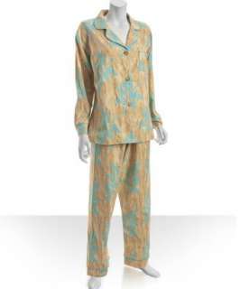 BedHead light blue cabin fever flannel pajama set   