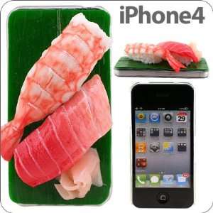  iMeshi Japanese Sushi iPhone 4 Cover (Toro and Ebi) Cell 