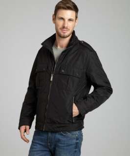 Marc New York black poly cargo pocket zip up jacket   up to 70 