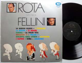NINO ROTA Tutti I Film Di Fellini LP Soundtrack ITALY  