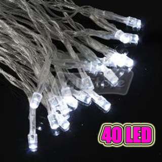 40 White LED BATTERY String Fairy Light Christmas Party  
