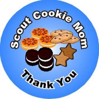 Scouts Cookie Mom Thank You Pin Girl Blue  