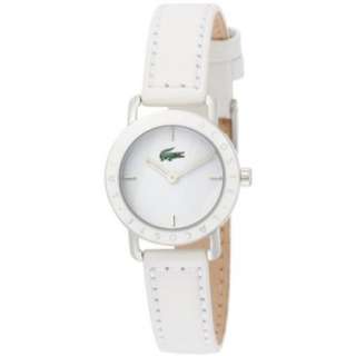 Lacoste Womens 2000445 Inspiration Round White Leather Strap White 