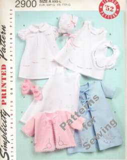 Pattern Sewing Simplicity Infant Baby Girl Boy Vintage 1952 Layette 