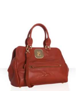 Longchamp terracotta leather Gatsby handbag  